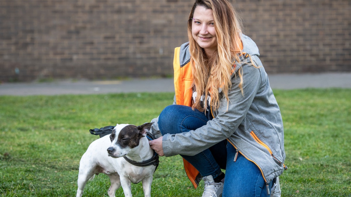 Edmondson, 30, thought she was going to die before Star bit the mugger on the leg and refused to let go.