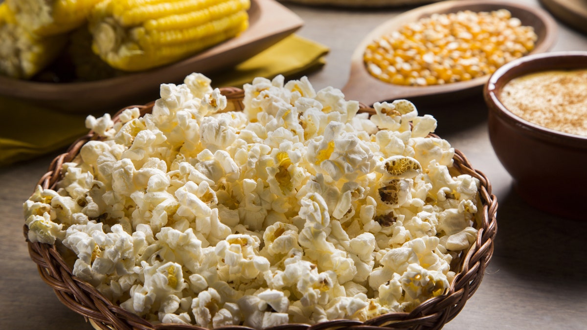 Popcorn on table