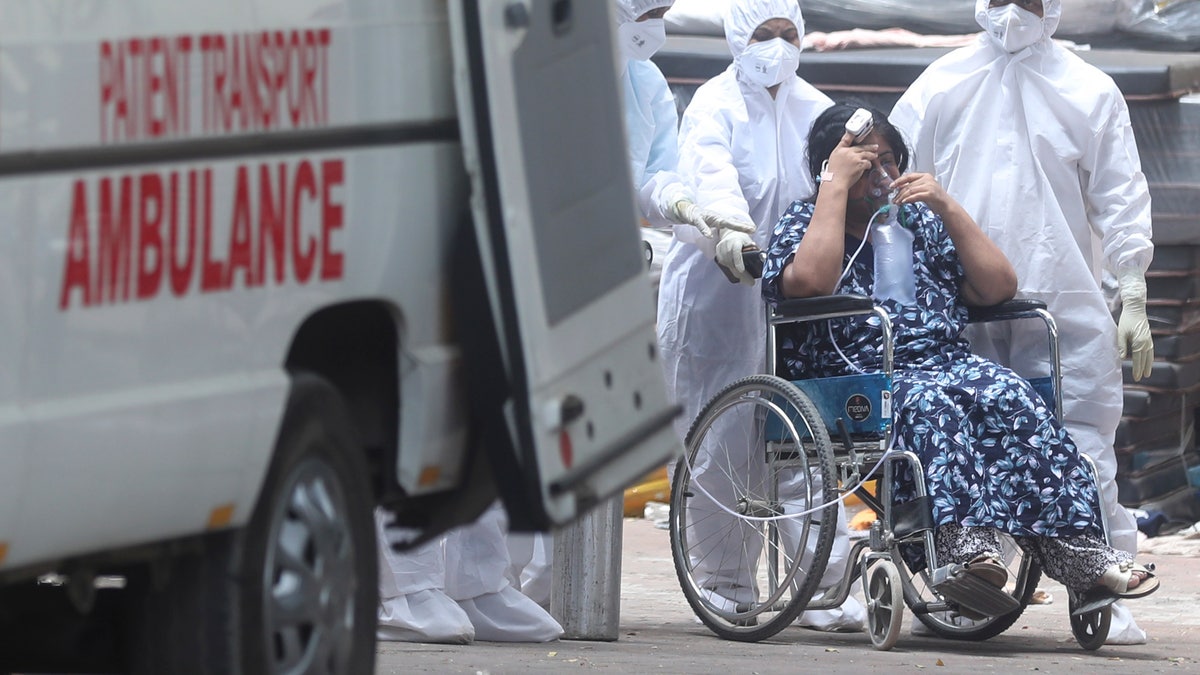 April 22, 2021: Health workers attend patients at jumbo Covid-19 centre in Mumbai, India.