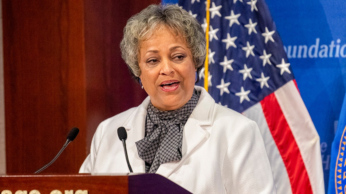 Kay Coles James, the president of the Heritage Foundation, speaking in 2018.