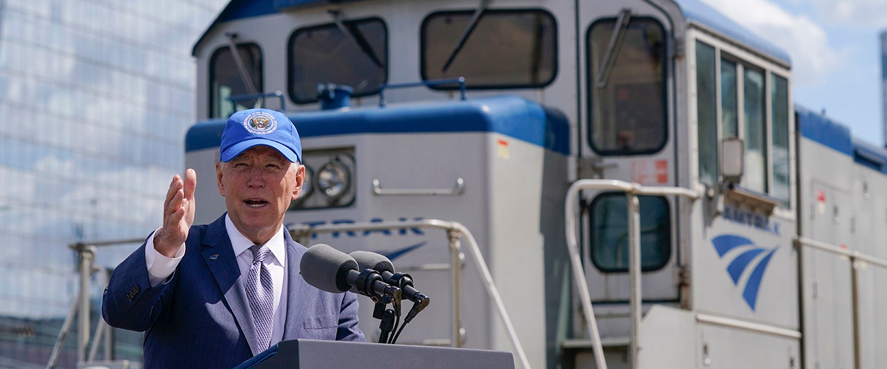 President pitches with massive spending plan for federal train system while many Americans work remotely
