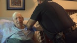 Gordon Goldberg receives his second dose of a COVID-19 vaccine from Allentown EMS. (KATIE BYRNE/FOX NEWS)