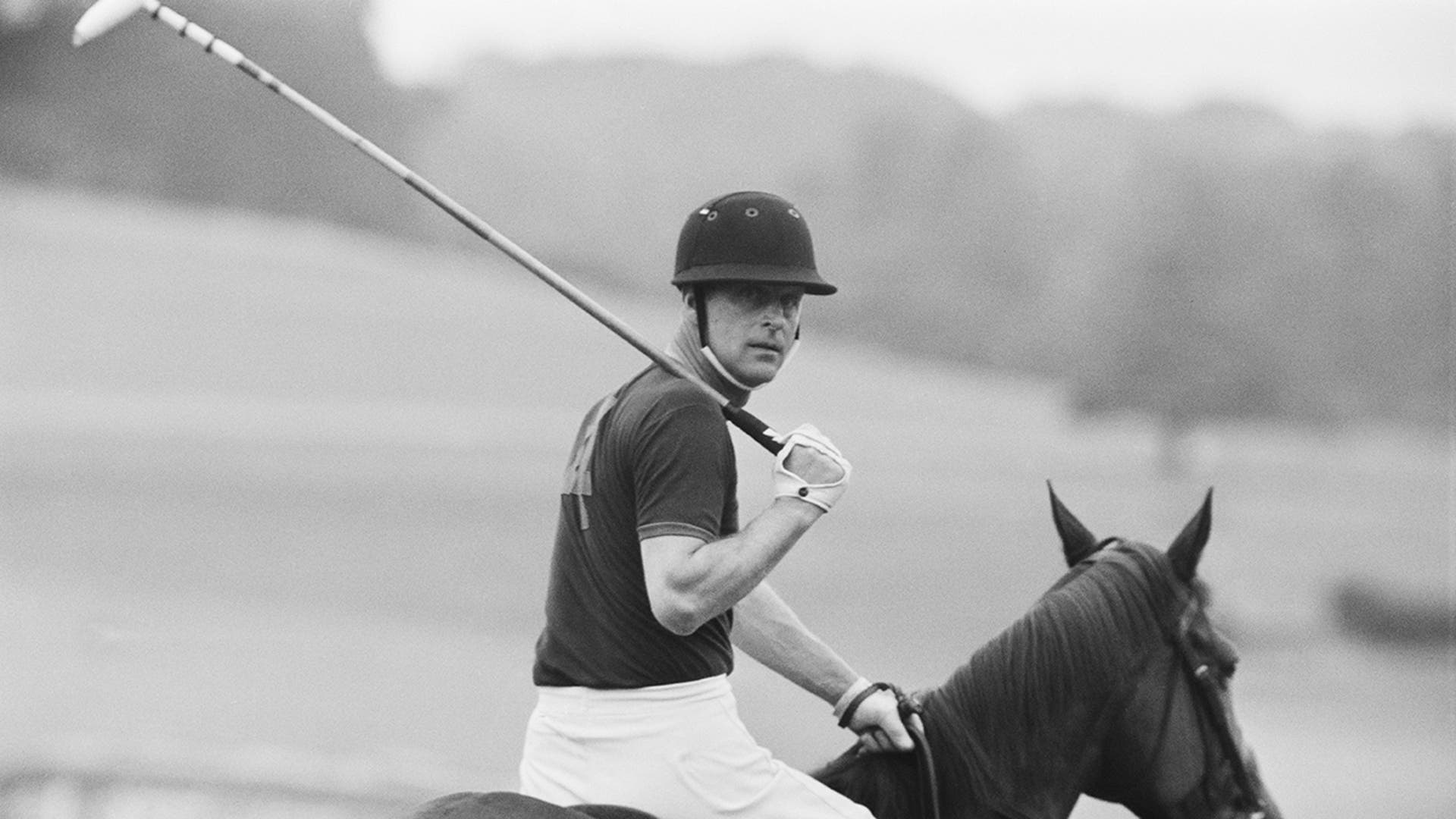 Prince Philip, Duke of Edinburgh, playing polo at Windsor Park, UK, 28th July 1967. (Photo by Daily Express/Getty Images)