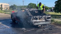 Inferno on Texas highway as car explodes into massive fireball