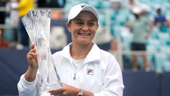 No. 1 Barty repeats as Miami champ when Andreescu retires