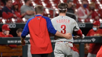 Phillies' Bryce Harper hit by pitch in face, 'feels good'