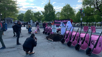 Left-wing group dumps cow poop at White House entrance, demands Biden take climate action