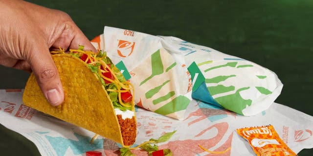 Taco Bell's new alternative meat taco, the Cravetarian, made with pea and chickpea protein, will be sold as a test run in the chain's Southern California location. (Taco Bell). 