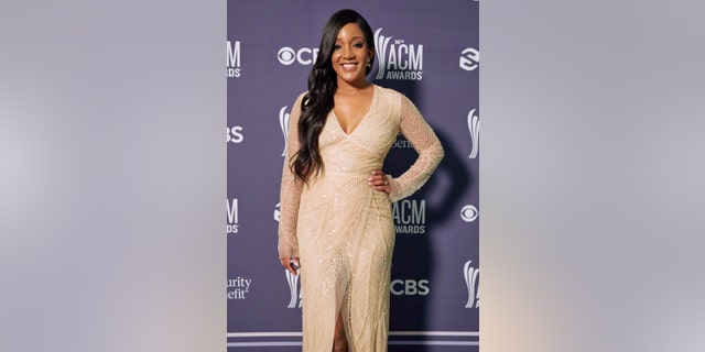 Mickey Guyton co-hosted the 56th Academy of Country Music Awards. (Brent Harrington/CBS ©2021 CBS Broadcasting, Inc. All Rights Reserved)