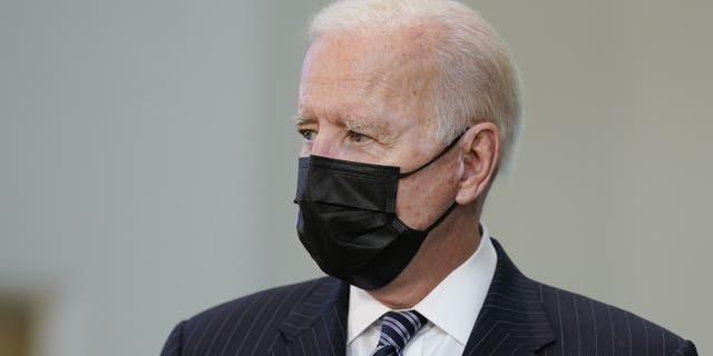 President Joe Biden visits a vaccination site at Virginia Theological Seminary on Tuesday, April 6, 2021, in Alexandria, Va. (AP Photo / Evan Vucci)