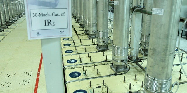 This file photo released Nov. 5, 2019, by the Atomic Energy Organization of Iran, shows centrifuge machines in the Natanz uranium enrichment facility in central Iran. (Atomic Energy Organization of Iran via AP, File)