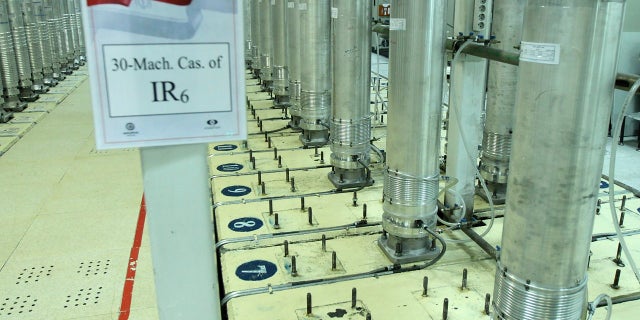 This file photo released Nov. 5, 2019, by the Atomic Energy Organization of Iran, shows centrifuge machines in the Natanz uranium enrichment facility in central Iran. (Atomic Energy Organization of Iran via AP, File)