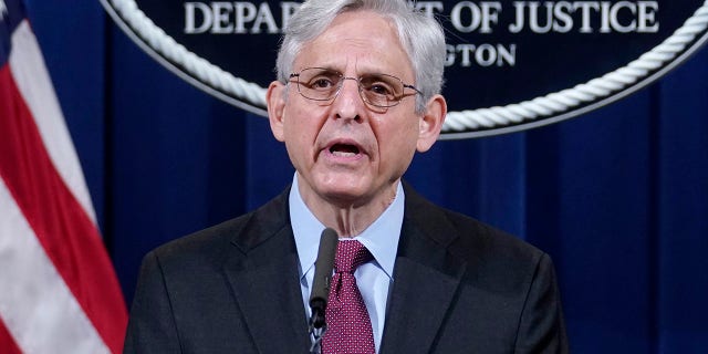 Attorney General Merrick Garland speaks about a jury's verdict in the case against former Minneapolis Police Officer Derek Chauvin in the death of George Floyd, at the Department of Justice, Wednesday, April 21, 2021 in Washington. (AP Photo/Andrew Harnik, Pool)
