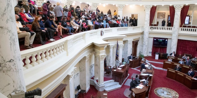 Idaho students fill the gallery as H377 is debated and passed by the Idaho Senate Monday, April 26, 2021 at the Idaho Statehouse in Boise. (Darin Oswald /Idaho Statesman via AP)