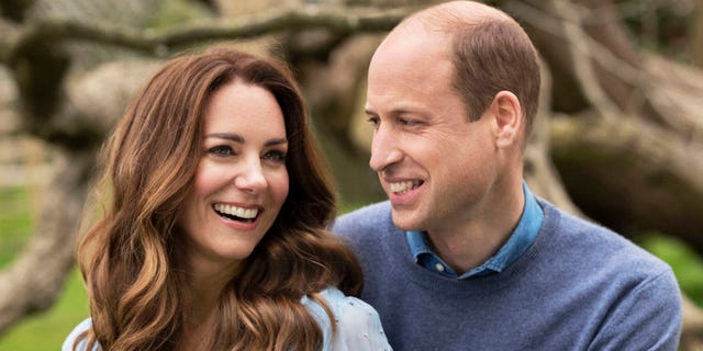 In this photo provided by Camera Press and published on Wednesday April 28, 2021, Britain's Prince William and Kate, Duchess of Cambridge, at Kensington Palace pictured this week in London, England.  The Duke and Duchess of Cambridge celebrated their 10th wedding anniversary this Thursday, April 29. 