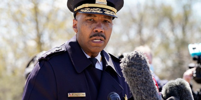 In this April 2, 2021, file photo, Washington Metropolitan Police Department chief Robert Contee speaks during a news conference in Washington. (AP Photo/Alex Brandon)