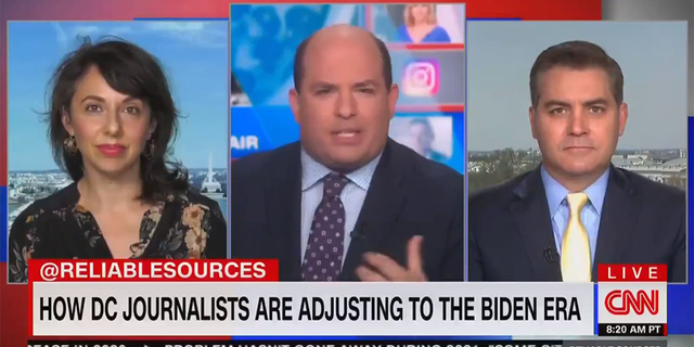Jim Acosta speaking with "Reliable Sources" host Brian Stelter on CNN.