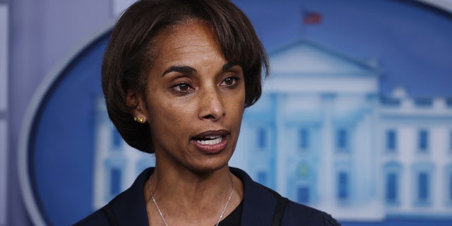 .Council of Economic Advisers Chair Cecilia Rouse talks with reporters in the Brady Press Briefing Room at the White House on March 24, 2021, in Washington, D.C. (Photo by Chip Somodevilla/Getty Images)