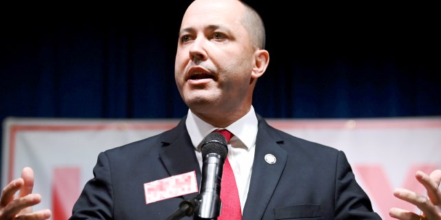 Attorney General of Georgia Christopher M. Carr gives a speech in Atlanta, Georgia, Nov. 3, 2020. 