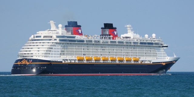 Port Canaveral, Florida, USA - May 12, 2011: Disney Cruise Line's Disney Dream heads to sea from Port Canaveral. The ship was put into service in 2011.