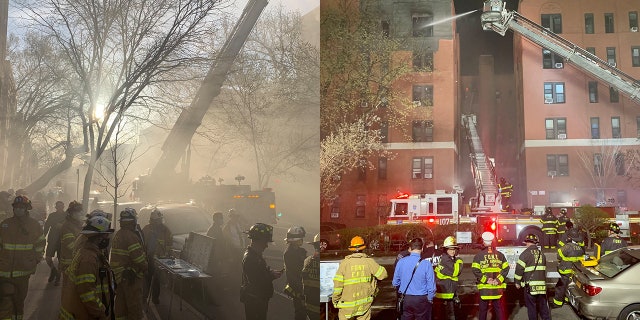 Photos of the fire, which broke out inside an apartment and spread to the cockloft in the 150-unit apartment building