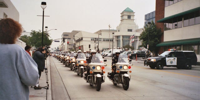 Funeral motorcade for Matthew Pavelka. The late officer is the subject of a new documentary on discovery+ titled 'American Cartel.'