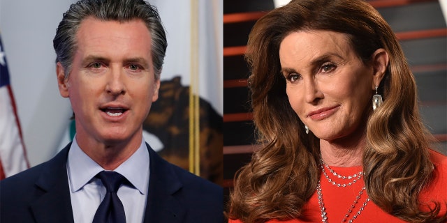 Gouvernement de Californie actuel.  Gavin Newsom (à gauche) pourrait affronter Caitlyn Jenner (à droite) lors d'un prochain vote de rappel.