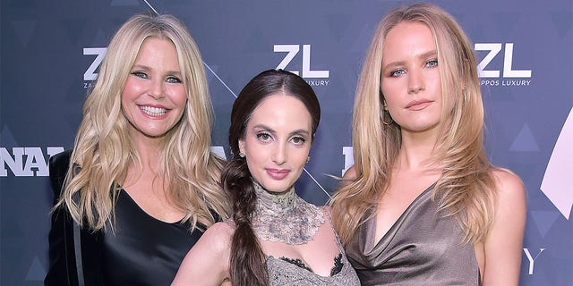 (L-R) Model Christie Brinkley and daughters singer-songwriter Alexa Ray Joel and model Sailor Lee Brinkley-Cook.