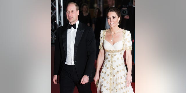 Catherine, Duchess of Cambridge and Prince William, Duke of Cambridge attend the EE British Academy Film Awards 2020 at Royal Albert Hall on February 02, 2020, in London, England.