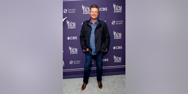 Blake Shelton hits the red carpet at the 56th Academy of Country Music Awards at the Grand Ole Opry on April 18, 2021, in Nashville, Tenn. (Photo by Jason Kempin/ACMA2021/Getty Images for ACM)