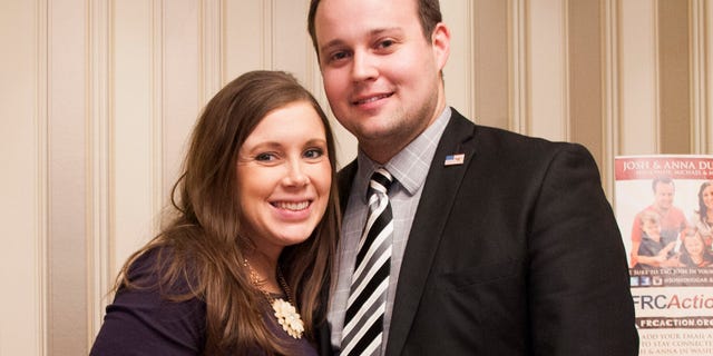 Josh Duggar and his wife Anna Duggar (left). Anna is currently expecting the couple's seventh child.