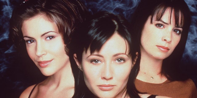 The Cast Of "Charmed." From left: Alyssa Milano as Phoebe Halliwell, Shannen Doherty as Prue Halliwell and Holly Marie Combs as Piper Halliwell. (Getty Images)