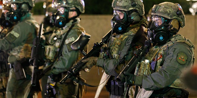 The Department of Homeland Security Inspector General found that DHS had the authority to deploy federal law enforcement to protect government buildings in Portland, Ore., over the summer but also said similar moves in the future should have better planning. (John Rudoff/Sipa USA)