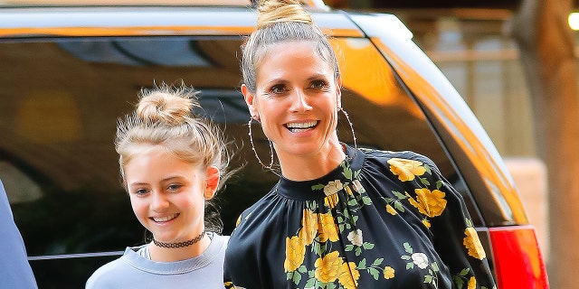 Heidi Klum and her daughter Leni in 2017. Leni posed for the cover of Glamour Germany 20 years after her mother was the magazine's first-ever cover model. (Gotham/GC Images)