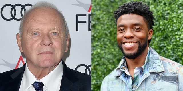 Anthony Hopkins paid tribute to the late Chadwick Boseman in a video thanking The Academy for his best actor win at the 2021 Oscars.