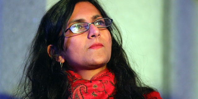 Seattle city council member Kshama Sawant listens to speakers during a rally for women's rights on International Women's Day, Wednesday, March 8, 2017, at Westlake Park. (Genna Martin, seattlepi.com) (Photo by GENNA MARTIN/San Francisco Chronicle via Getty Images)