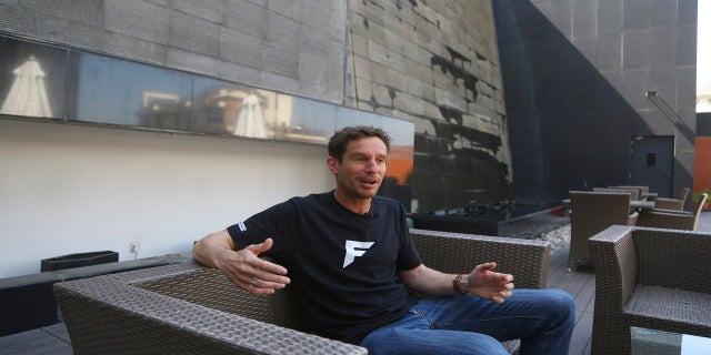 Lukas Furtenbach, a mountain guide, speaks during an interview with Associated Press in Kathmandu, Nepal, on Friday. (AP)