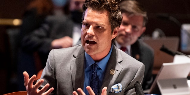 Rep. Matt Gaetz argued on the House floor Monday that U.S. aid to Ukraine is only feeding a war that could escalate dangerously.