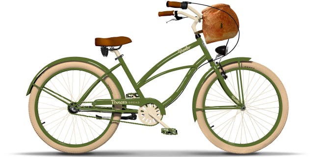 Panera wants to help people burn off some carbs and save the planet with a limited-edition Bread Bowl Bike. (Panera Bread)