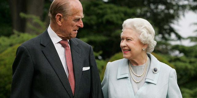 In this image, made available November 18, 2007, HM The Queen Elizabeth II and Prince Philip, The Duke of Edinburgh re-visit Broadlands, to mark their Diamond Wedding Anniversary on November 20. The royals spent their wedding night at Broadlands in Hampshire in November 1947, the former home of Prince Philip's uncle, Earl Mountbatten.