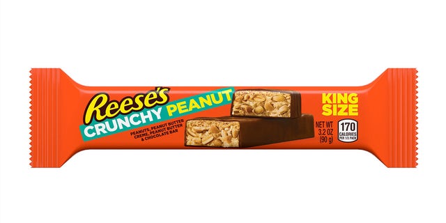 The Peanut Crunchy Bar will roll out to stores across the U.S. this April, available in a 3.2 oz. "king" size with a suggested retail price of $  1.89.