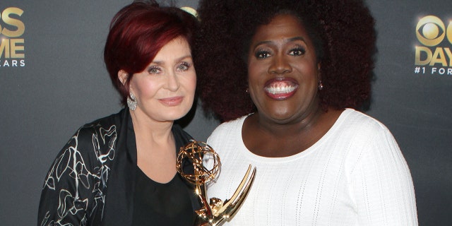 Sharon Osbourne and Sheryl Underwood attend the CBS Daytime Emmy Awards after party on April 30, 2017, in Pasadena, California.