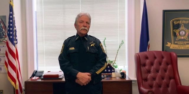 Spotsylvania County Sheriff Roger Harris explaining Body Camera footage and 911 audio released Friday night.  (Spotsylvania County Sheriff's Office via AP)
