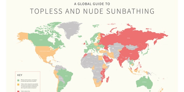 Pour Moi found that 39 countries allow nudity or toplessness, while 29 – including the U.S. – are more ambiguous, depending on where in the country.