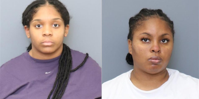 Tanesha Renea Williams (pictured left) and Diamond Shanay Johnson (pictured right) were arrested on April 5. The corrections officers have been accused of driving into a Maryland Taco Bell following a feud with employees last week.