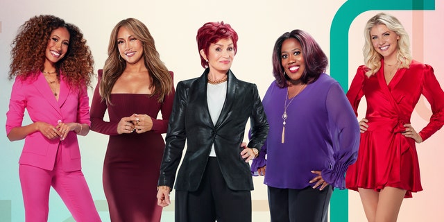 'The Talk' co-hosts (L-R) Elaine Welteroth, Carrie Ann Inaba, Sharon Osbourne, Sheryl Underwood and Amanda Kloots.