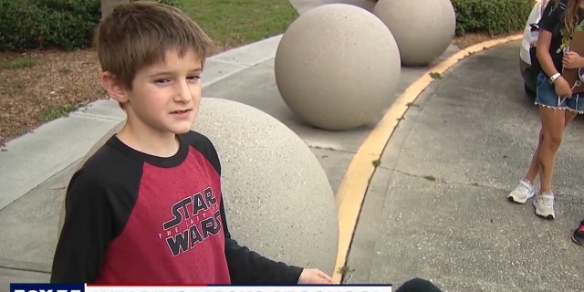 8-year-old Florida boy launches petition to make masks optional in schools (Credit: Fox 35 Orlando)