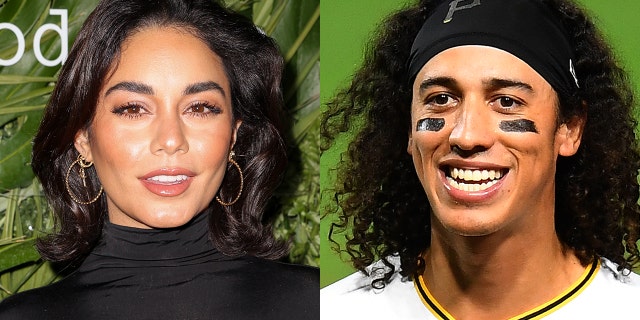 Actress Vanessa Hudgens, left, revealed that she met her boyfriend, Pittsburgh Pirates infielder Cole Tucker on a meditation Zoom call.