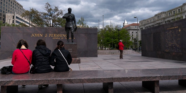 People visit the newly opened World War I Memorial in Washington. (Associated Press)