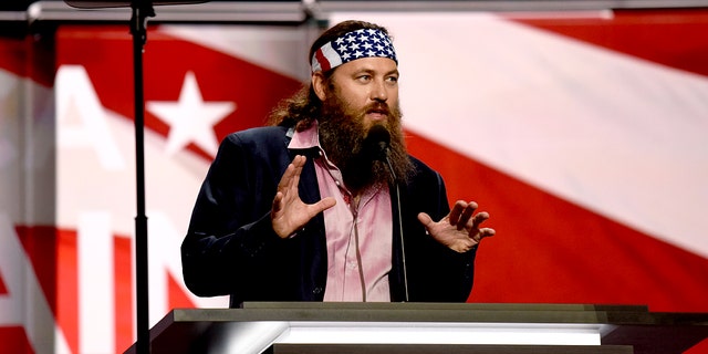 Robertson is pictured here addressing the Republican National Convention in Cleveland, Ohio on July 17, 2016. He told Fox News he doesn't 'have any desire' to run for political office.